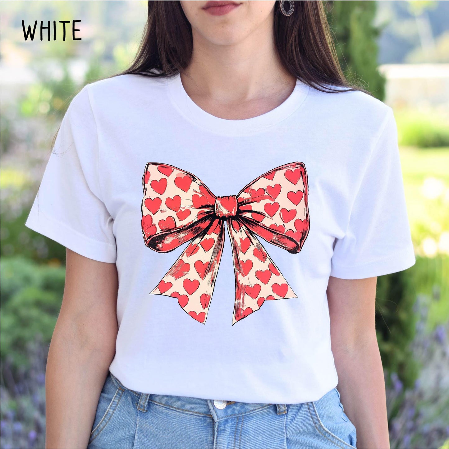 Valentine's Day Heart Coquette Bow Shirt, Retro Valentine Shirt, Valentines Day Bow Shirt, Coquette Bow Tshirt, Bow Valentine Gifts