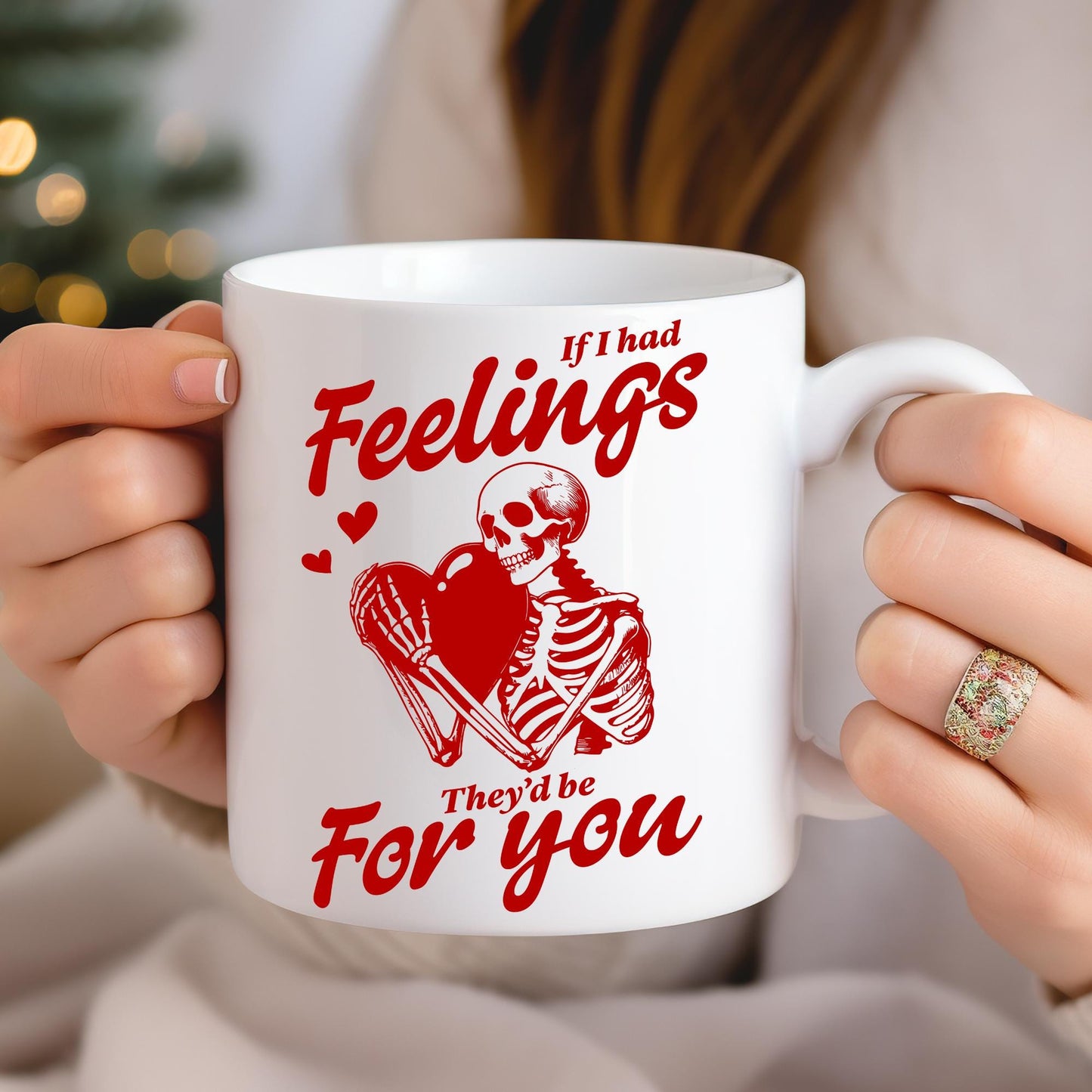 If I Had Feelings Valentines Mug, Skeleton Mug, Funny Mug, Valentine Gift, Class Valentines, Valentine Art, Vintage Valentines, Gift for her