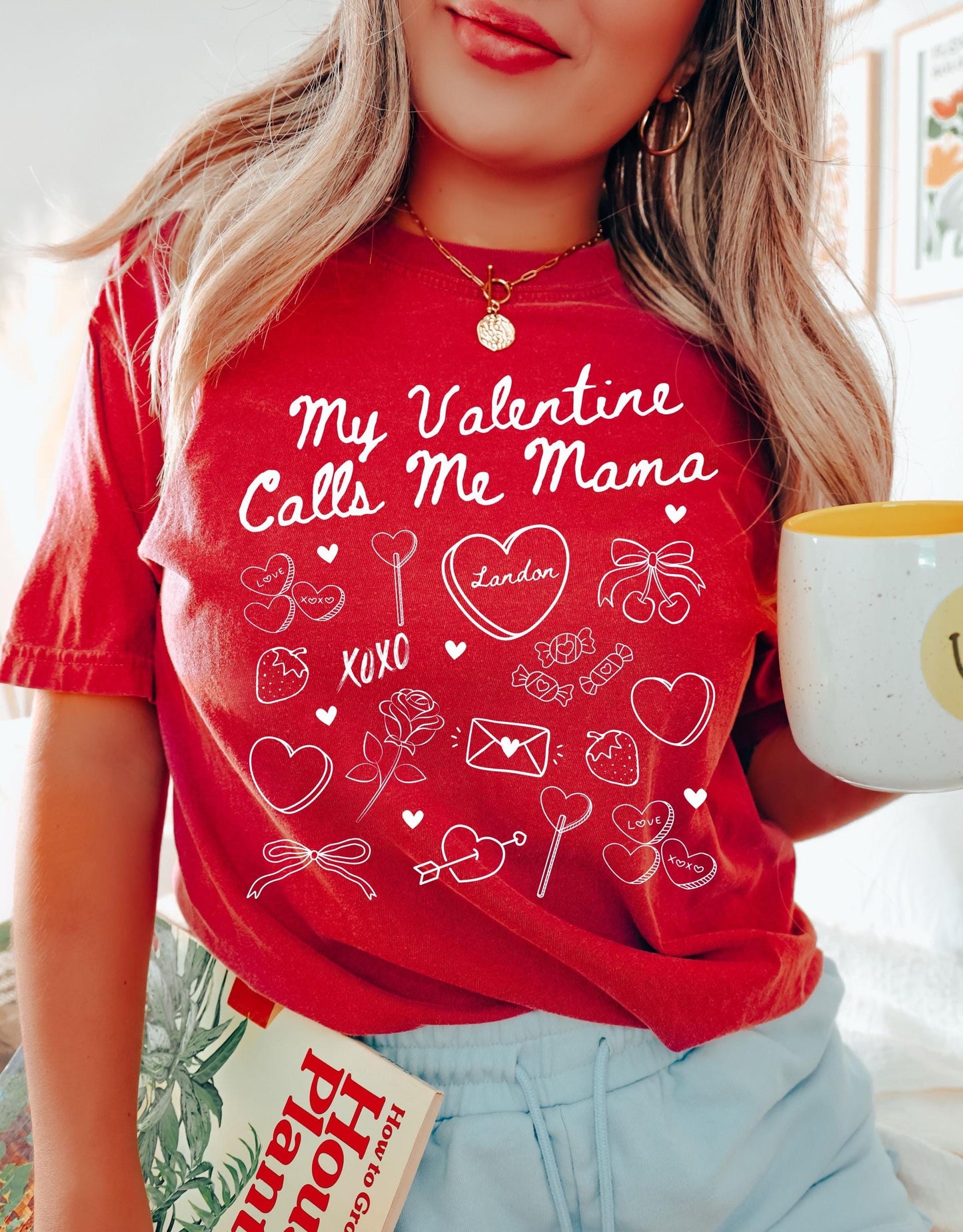 Valentines Mom Shirt Gift for Mom Valentines Day Mama Tee My Valentines Call Me Mama Gift For New Mom Single Mom Gift